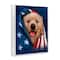 Stupell Industries Puppy & American Flag Framed Giclee Art